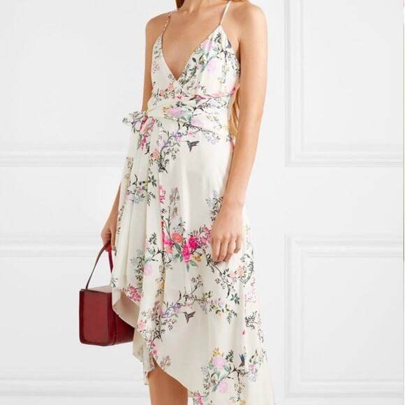 EQUIPMENT Tabitha Simmons Estille Asymmetric Crepe De Chine White Dress 2 - Picture 11 of 16